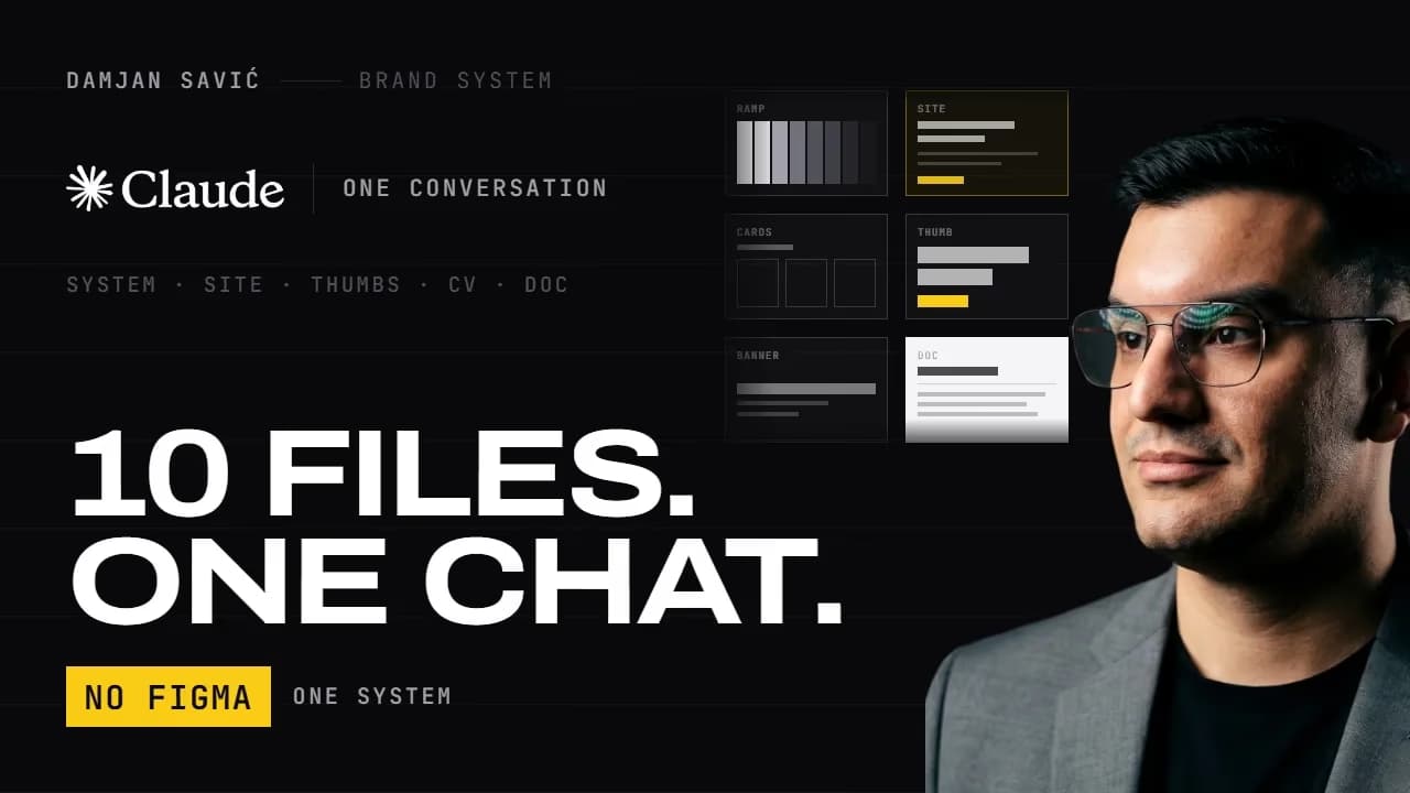 Cover of the article: Ten files, one conversation: a whole brand identity out of a single design system