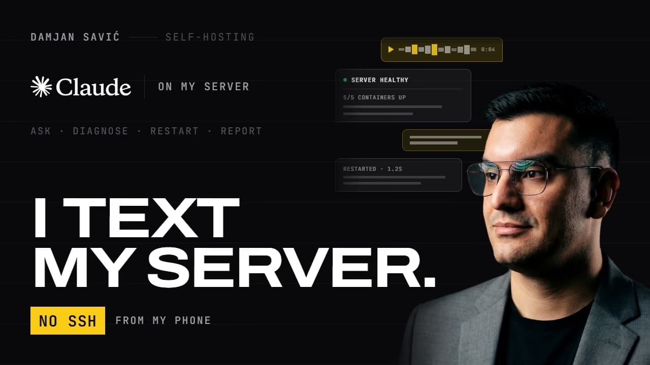 Cover of the article: I run my server over WhatsApp — with Claude Code on the other side