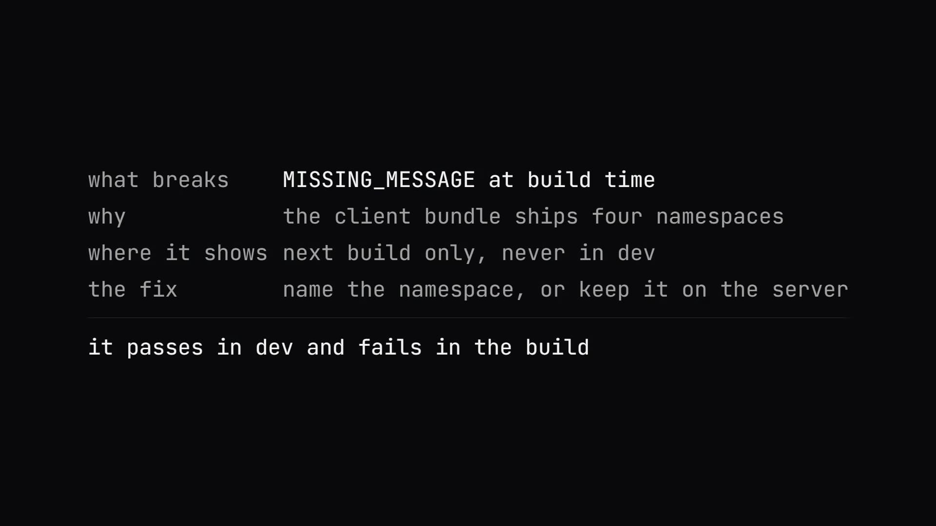 Screenshot · the error Next.js produces the first time
