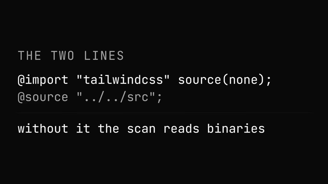 Screenshot · the Tailwind CSS setting you only learn after the first deploy